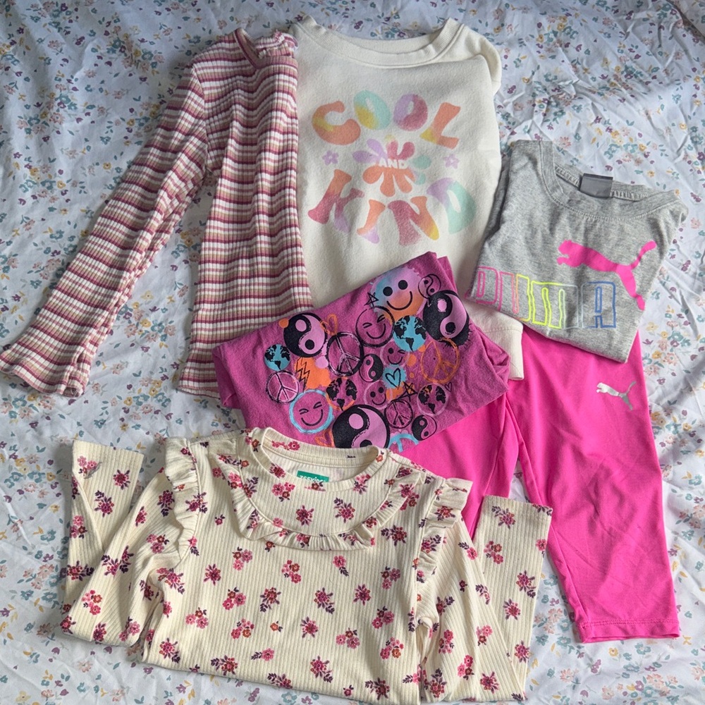 Girl’s Size 5 Bundle | Puma Set & Longsleeve Items | 6 Items